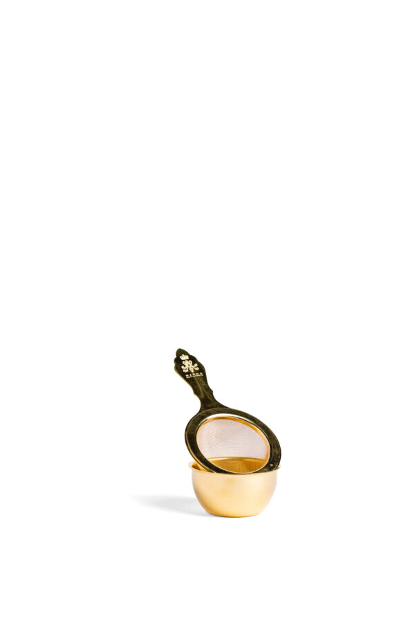 Loose leaf tea and herbs strainer gold, french gold tea strainer, French Tea Strainer