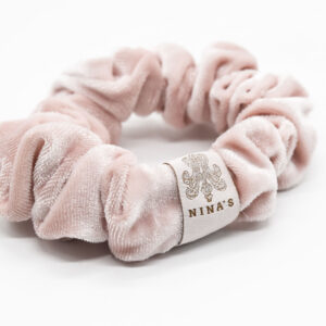 Chouchou en velours rose