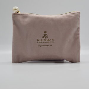 Trousse en velours rose